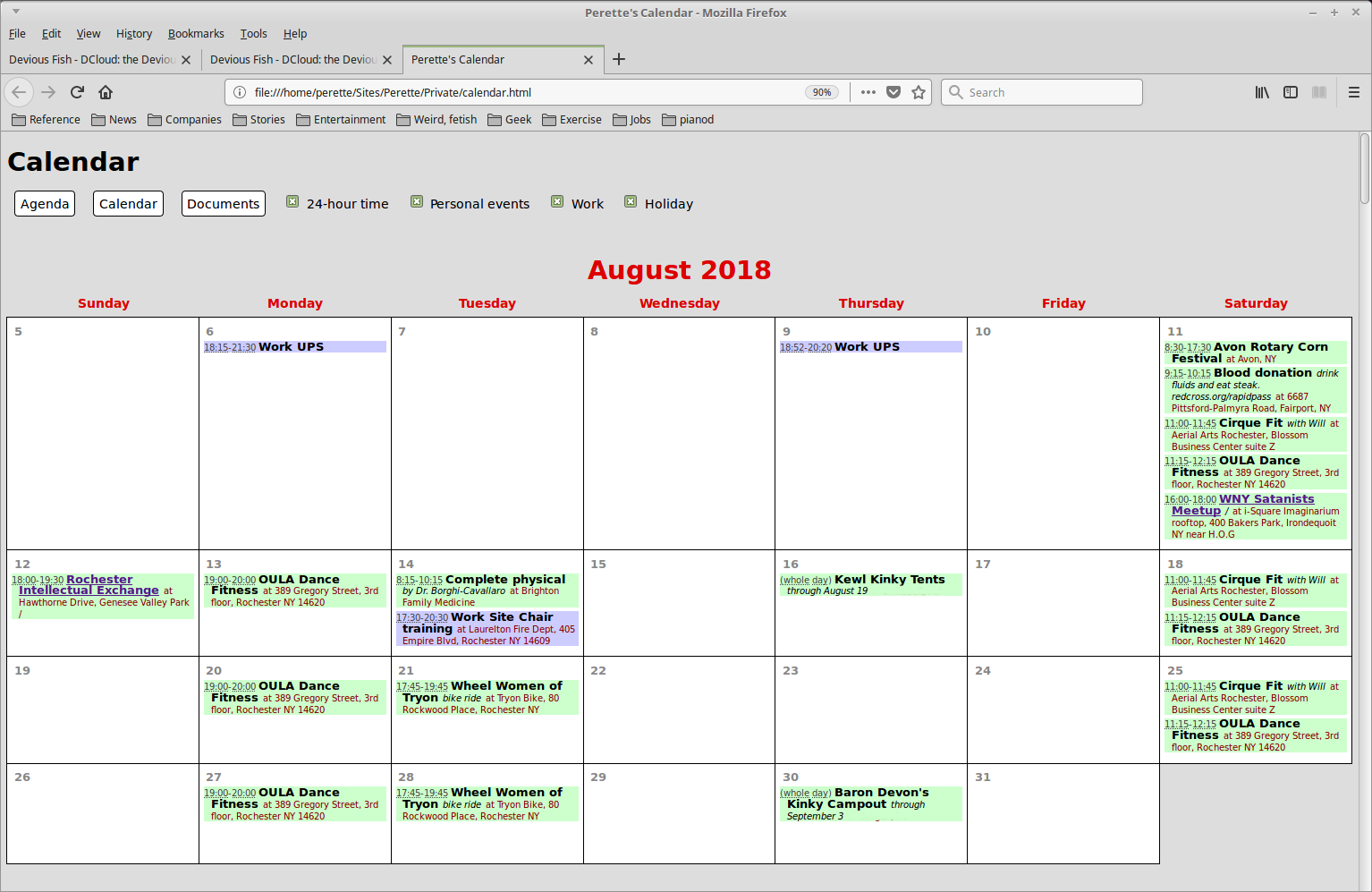 DCloud calendar view